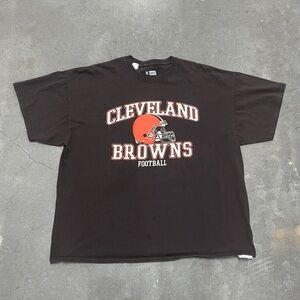 Vintage Style Cleveland Browns Football  NFL Team T-Shirt Brown Size 2XL